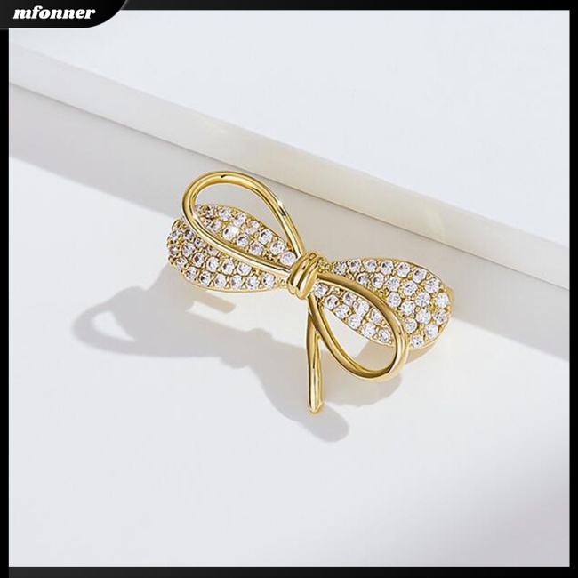 Ghim Cài Áo Hình Nơ Đính Đá Thời Trang Cho Nữ