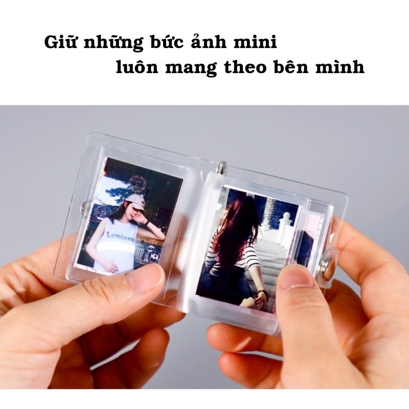 Móc khóa album ảnh mini 1 inch 2 inch đựng 16 ảnh