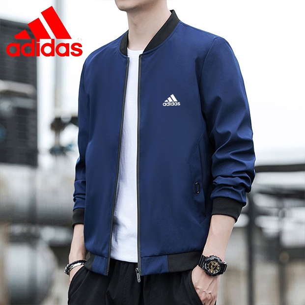 Áo Khoác Thể Thao Adidas Bomber Cổ Tròn Chống Gió / Thấm Nước Thời Trang 2022