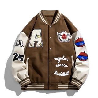 Áo Khoác Bóng Chày Thêu Chữ Thời Trang Cho Nam varsity jacket áo varsity jacket áo khoác varsity jacket varsity jacket nam varsity jacket 2hand áo varsity jacket nam varsity jacket bomber