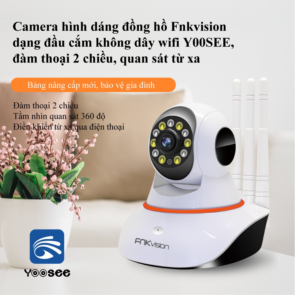 CAMERA IP WIFI YOOSEE 11 LED FNKvision 5.0Mpx Full HD New 2022 - QUAY ĐÊM CÓ MÀU - XOAY 360 ĐỘ - THEO DÕI CHUYỂN ĐỘNG