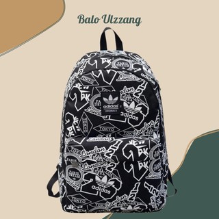 Balo đi học họa tiết Tokyo, balo phong cách đường phố chất liệu Polyester 602DAS