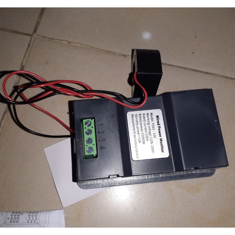 Công tơ điện tử 6 thông số 220v- 100A 2200W, Máy đo điện áp cường độ dòng điện công suất ampe kế 6 in 1