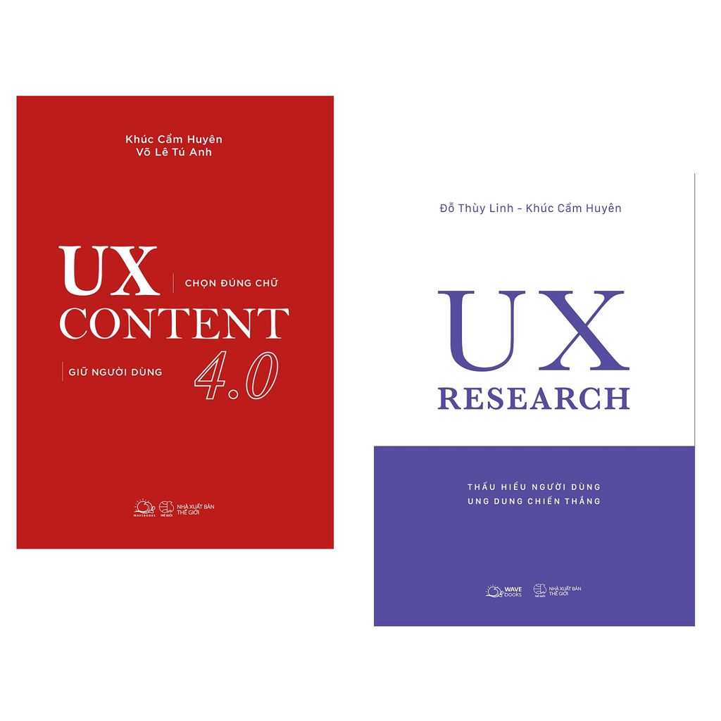 Sách - Combo 2 Cuốn UX CONTENT 4.0 + UX RESEARCH