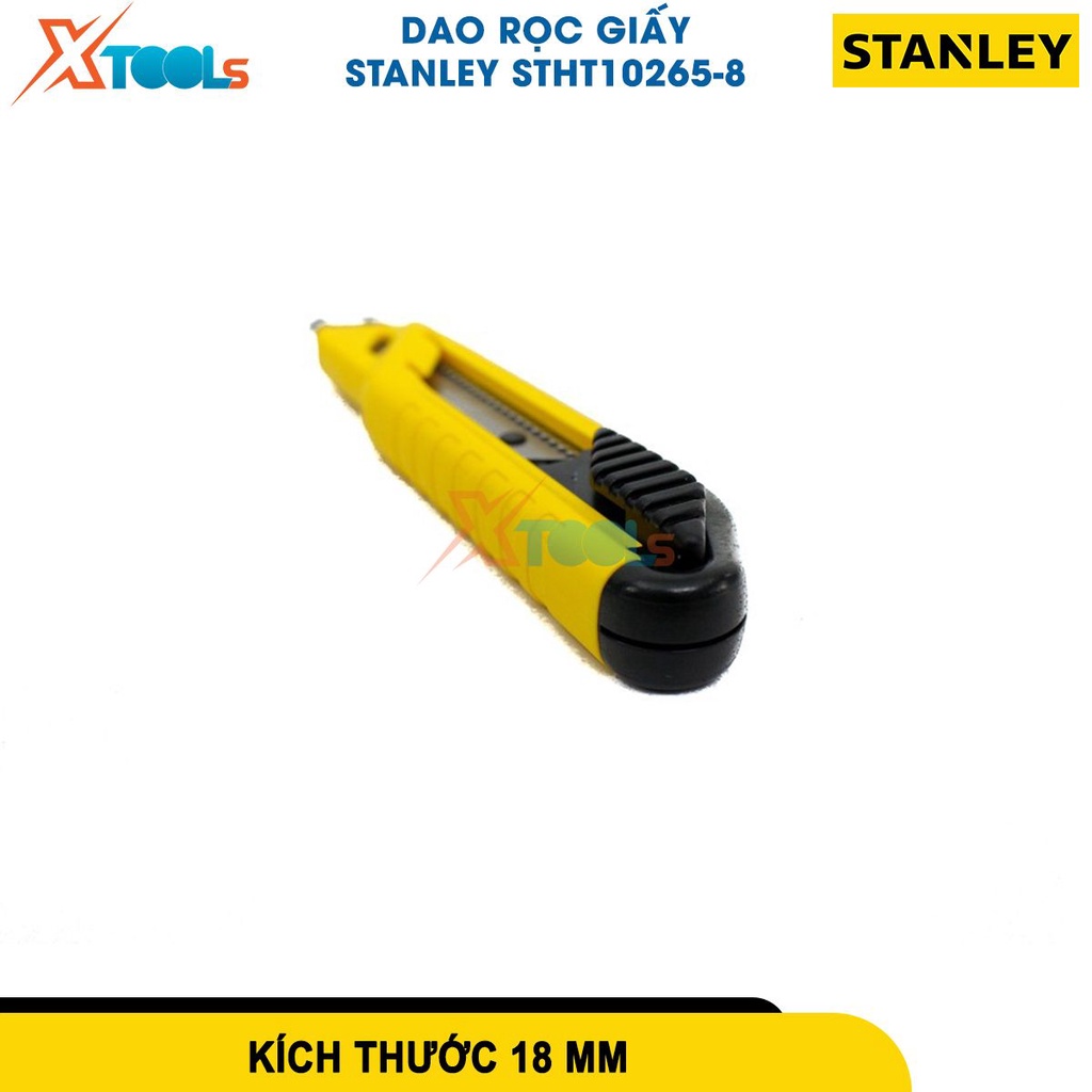 Dao rọc Stanley dao cắt đa năng 18mm STHT10265-8 nhựa ABS kèm 3 lưỡi thép mỹ khóa trượt tự động [CHÍNH HÃNG][XTOOLS]