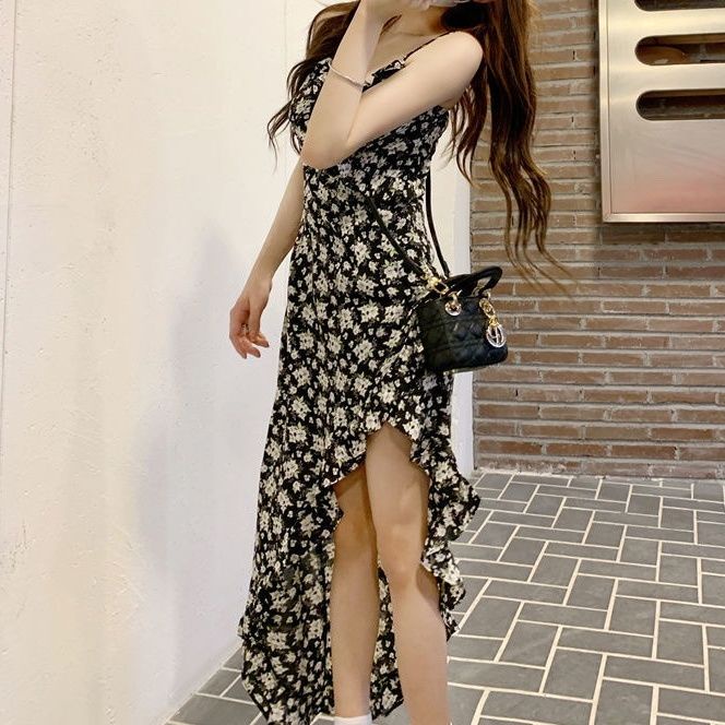 Đầm Dáng Chữ A Họa Tiết Hoa Phong Cách Retro Thời Trang Mùa Hè Hàng Mới Dành Cho Bạn Nữ