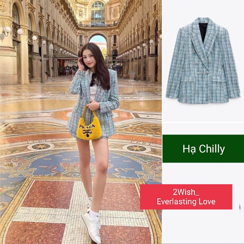 (Hàng Đẹp CC)Ảnh thật 5 hình cuối-2W688.Áo blazer Tweed kiểu ZAr Cos phong cách Âu Mỹ sang chảnh