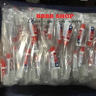 [GIÁ BUÔN] 100 Bàn chải 3 màu kem đỏ cho nhà nghỉ, khách sạn giá rẻ