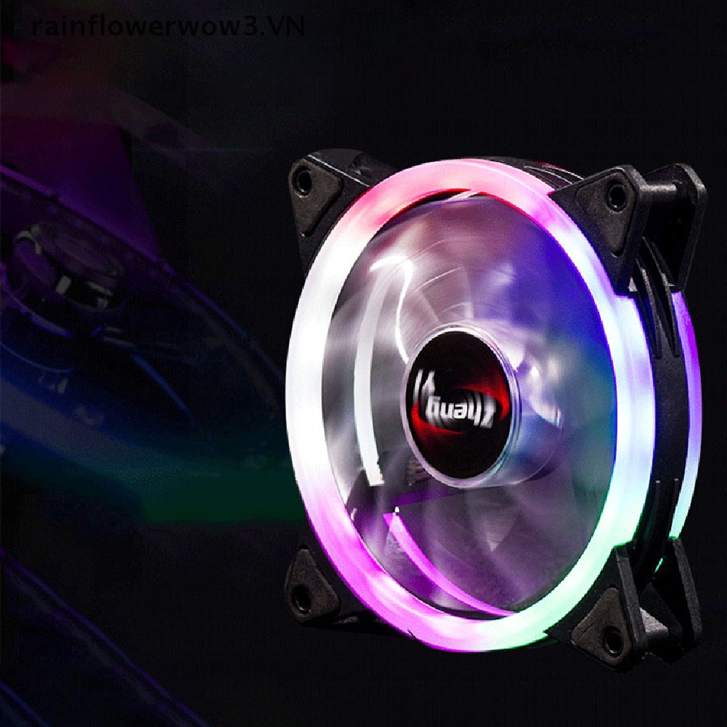 【Hot】 LED Cooling Fan RGB 12cm DC 12V Brushless Cooler For Computer Case PC CPU （L）
