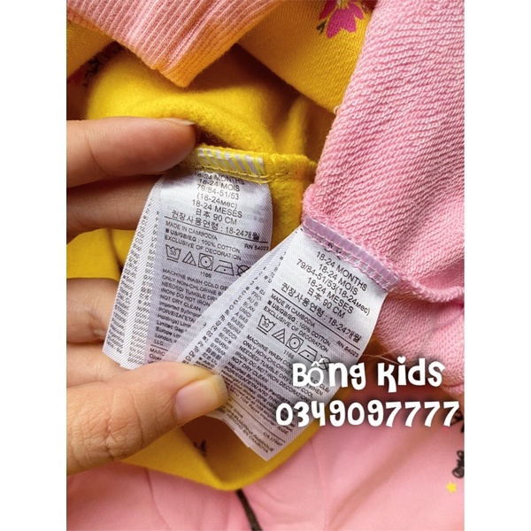 Bộ Nỉ Bé Gái In Hình G