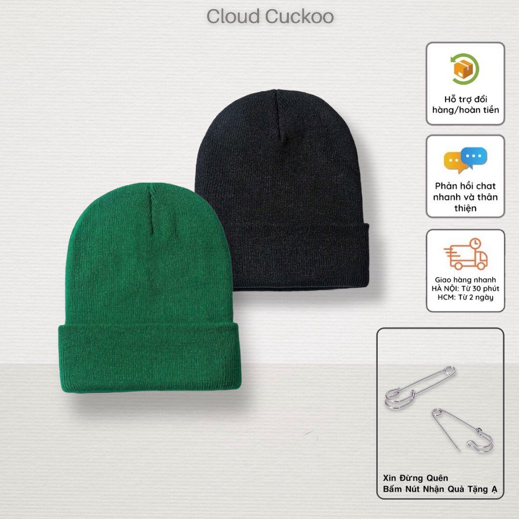 Mũ Len Trơn Basic Thời Trang Hàn Quốc Chất Len Mềm Mịn Ấm Áp  - Mã Số: ML789