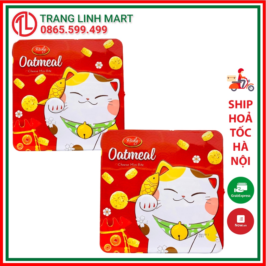 Bánh yến mạch socola phô mai Oatmeal Richy hộp 350g