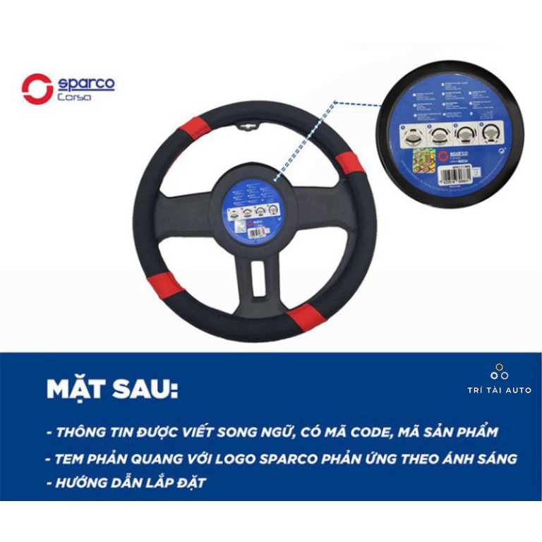 Bọc vô lăng ô tô cao cấp  dành cho nhiều loại xe hơi  Sparco SPC1117RDS