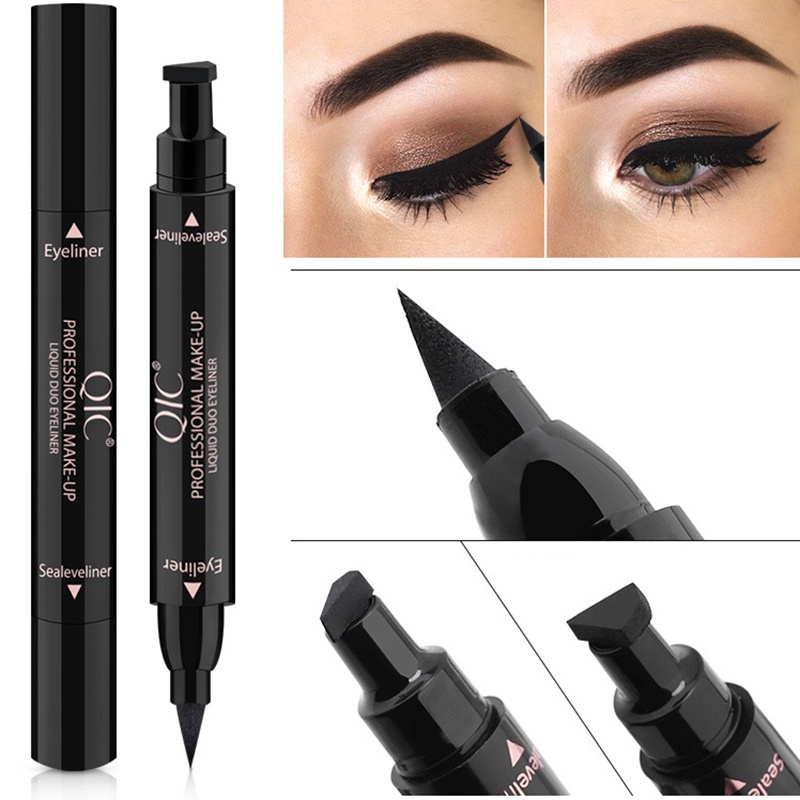 1 Bút Kẻ Mắt Dạng Đóng Dấu Hai Đầu Màu Đen Kháng Nước