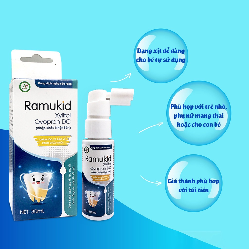 Xịt vệ sinh răng miệng cho bé Ramukid