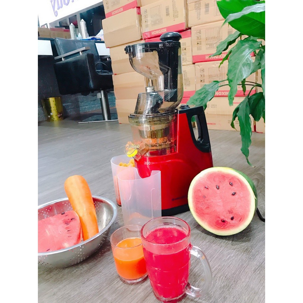 Máy Ép Chậm Hoa Quả Cao Cấp, Ép Nguyên Quả Siêu Mạnh Mẽ, Tiết Kiệm Điện, Kiểu Dáng Sang Trọng - BH 12 Tháng - Freeship