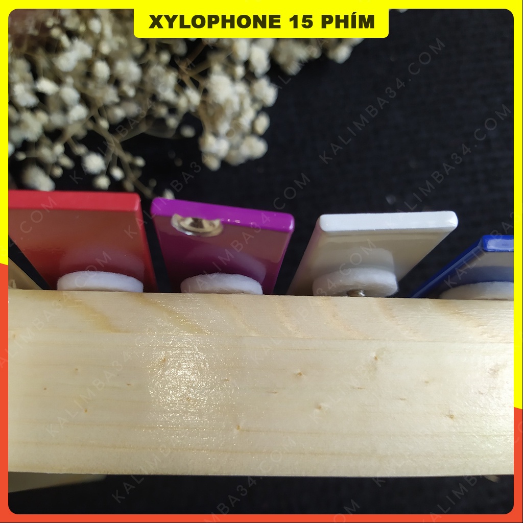 Đồ chơi cho bé đàn xylophone 15 phím hợp kim nhôm nhiều màu, đồ chơi trẻ em thông minh phát triển âm nhạc