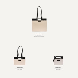 KARATTA - TWINBAG - BLACK MIX CANVAS WHITE - TÚI THIẾT KẾ CAO CẤP