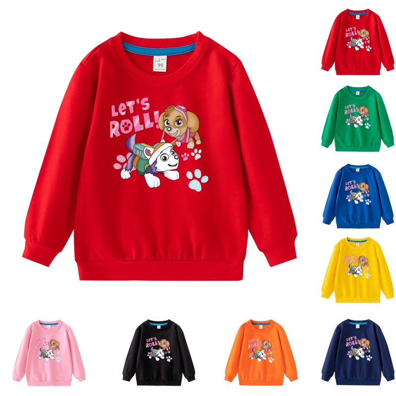 Áo Thun DàI Tay In HoạT HìNh Paw Patrol 8 MàU EA016