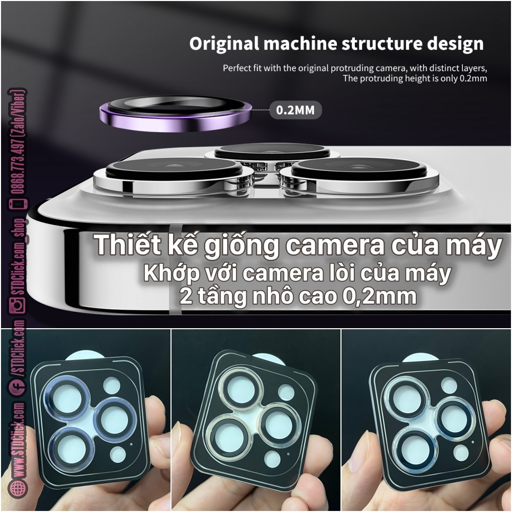 KÍNH CAMERA IPHONE 14 PRO MAX - 14 PRO - 14 PLUS - 14 MINI URR AUTOBOT 3D AR SIÊU MỎNG CHÍNH HÃNG - HÀNG CHUẨN