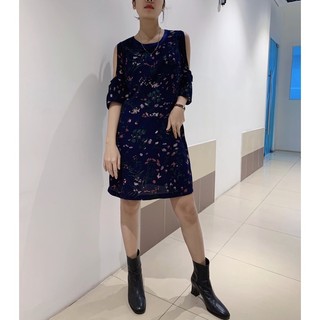 Đầm hoa nhí hở vai (Dam050)
