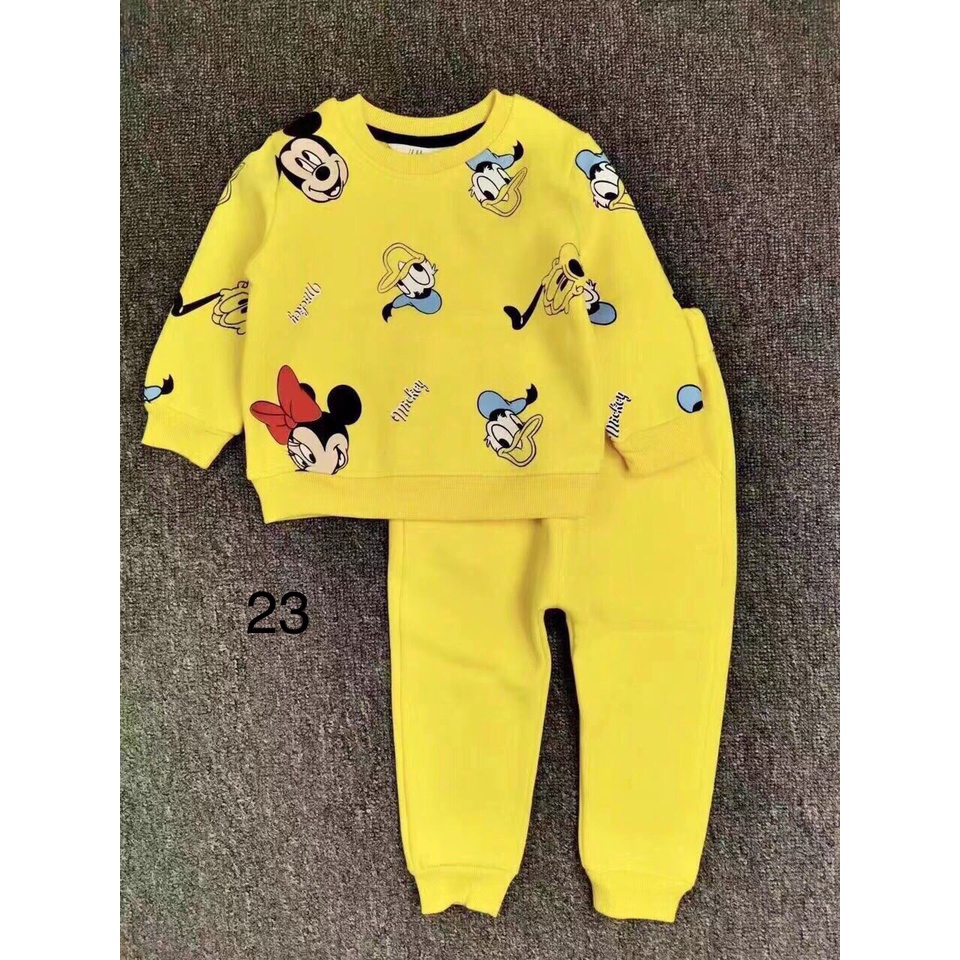 Bộ nỉ cho bé gái từ 2-6 tuổi tương đương 11-23kg