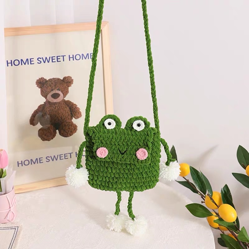 Túi len nhung con ếch(15cm)