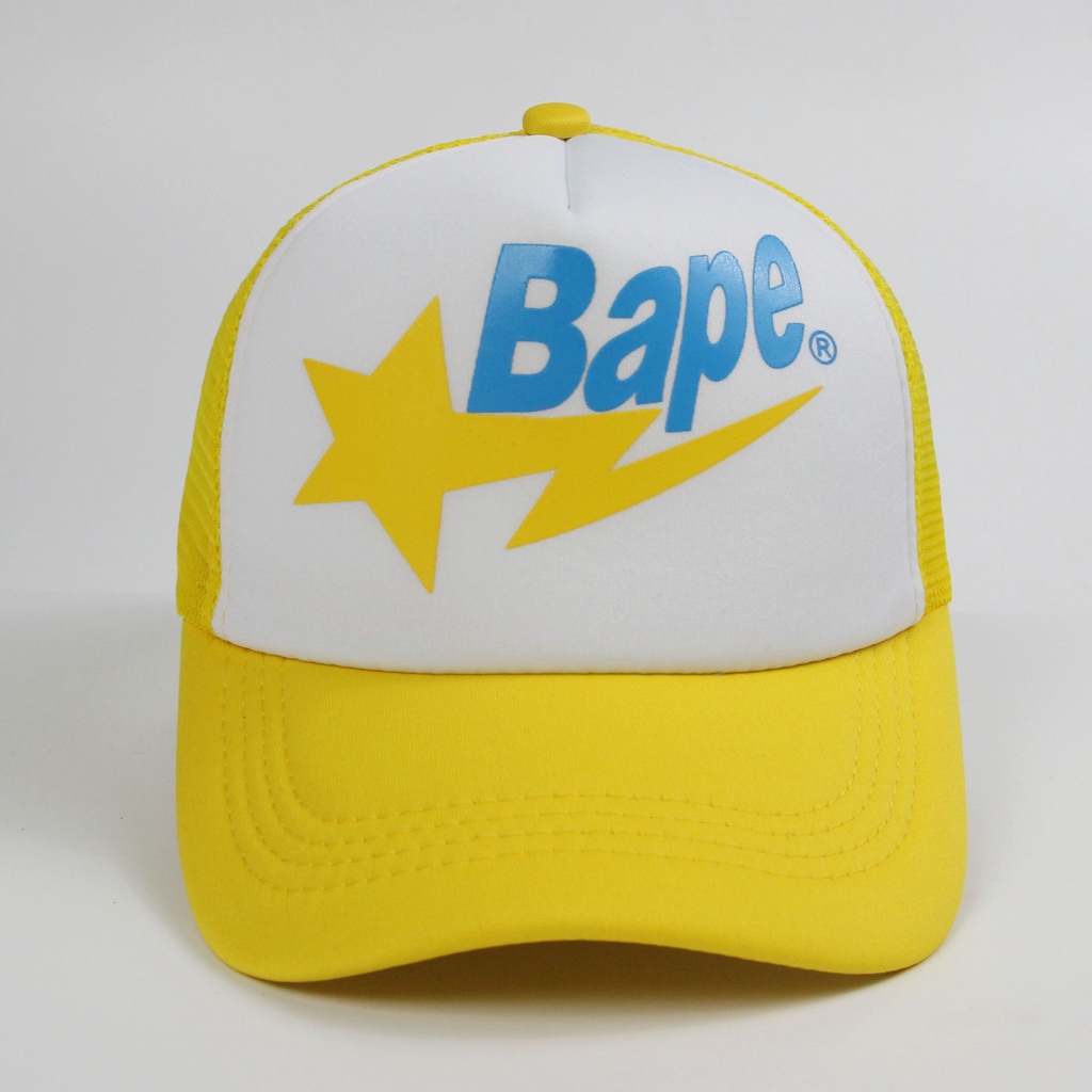 Mũ Lưỡi Trai Phối Lưới In Chữ Bape Thời Trang Cho Nam Và Nữ