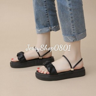 Sandal nữ đế bánh mì Quai nhún 2In siêu xinh mang 2 kiểu