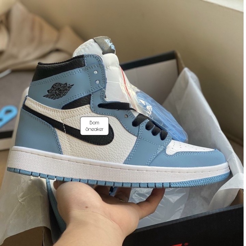 Giày Thể Thao Jordan 1 Cao Cổ Xanh Dương, Giày Sneaker JD1 Blue Dành Cho Học Sinh Sinh Viên Đi Học Đi Chơi 2022