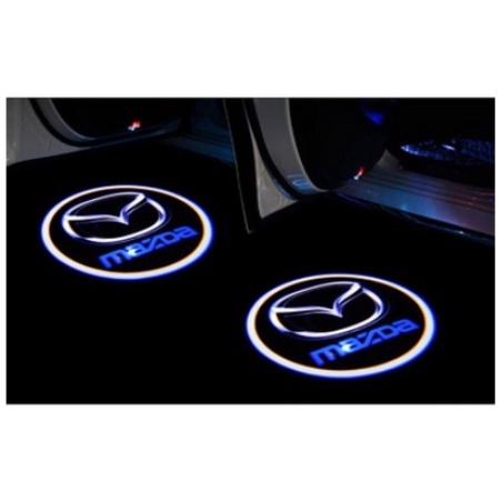 Đèn LED Laser không dây Logo Mazda bộ soi rọi chiếu sáng gắn cánh cửa chân xe hơi ô tô 2 3 6 CX5 CX8