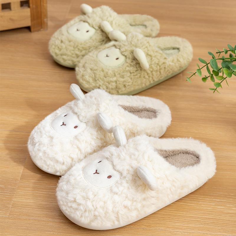 HOT SALE CHZK Phim hoạt hình dễ thương bông dép, trong nhà không trượt sang trọng ấm áp dép, dép nữ