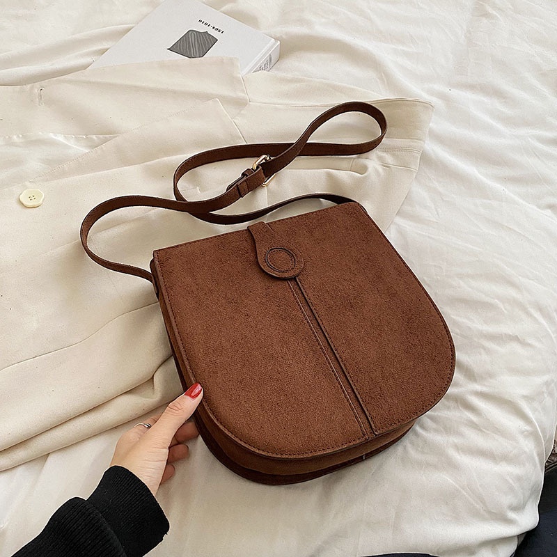 Túi Xách Da Lộn Phong Cách Retro Thời Trang Thu Đông Mới 2022 Dành Cho Nữ