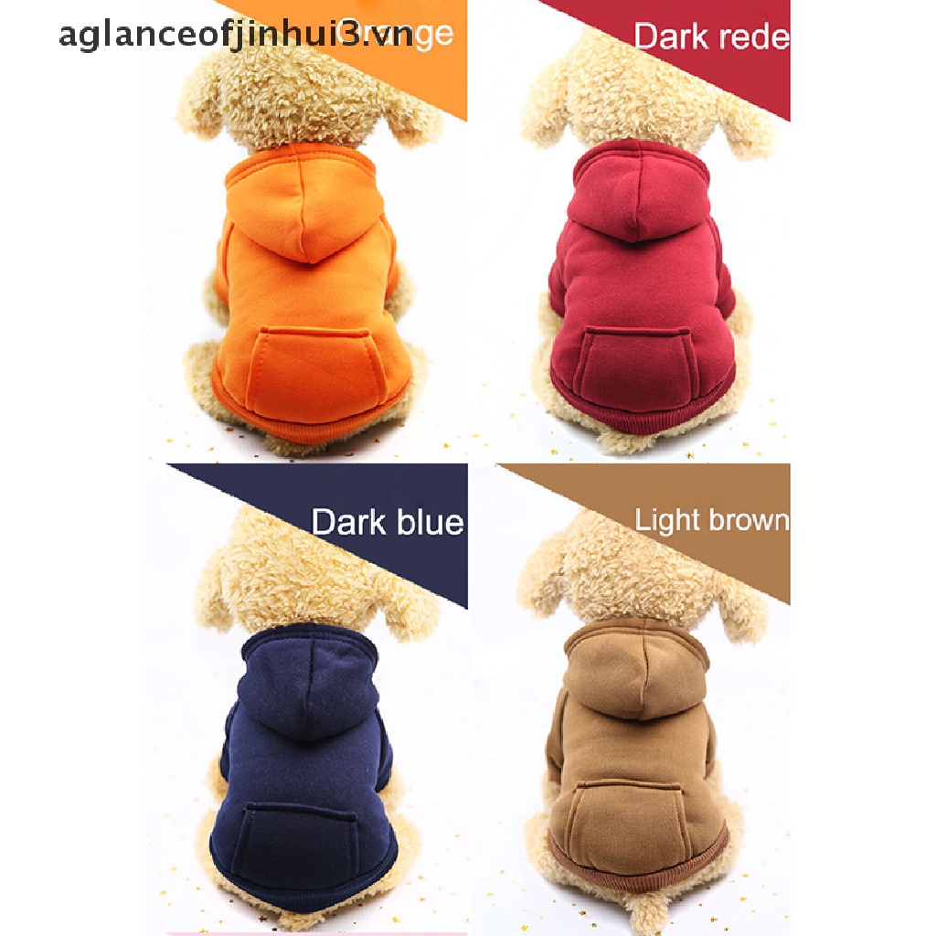 Áo Hoodie Vải Lông Cừu Mềm Mại Màu Trơn Giữ Ấm Dành Cho Cún Cưng