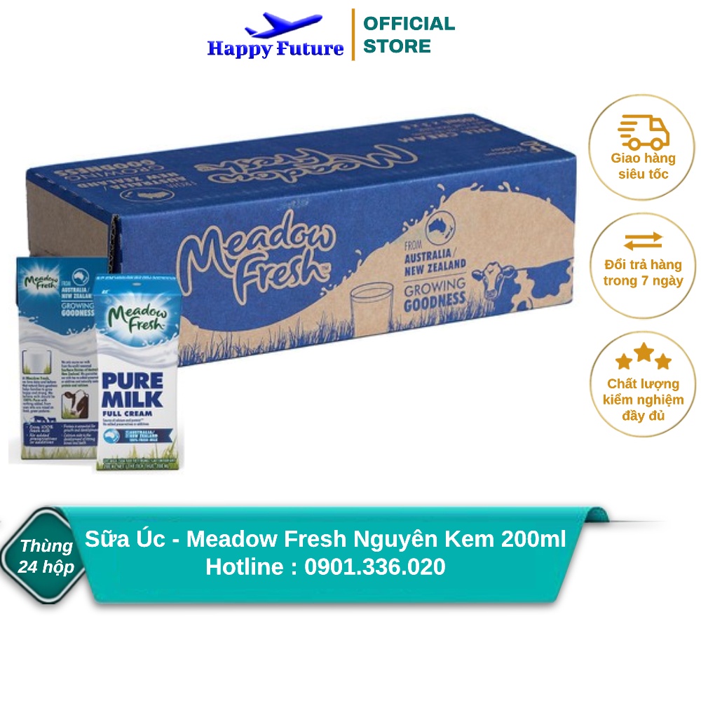 [Thùng 24 Hộp] Sữa MEADOW FRESH Nguyên Kem 200ml - Sữa Úc