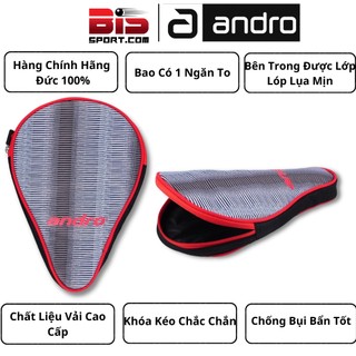 Bao vợt bóng bàn chính hãng andro đỏ sọc - vải cứng cáp , chống bụi bẩn