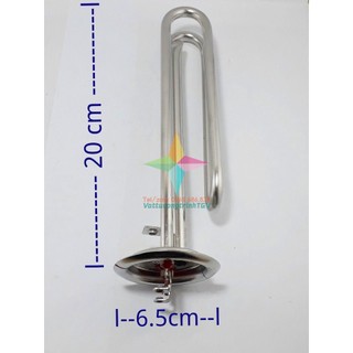 Ruột đốt bình nóng lạnh ROSSI-TÂN Á INOX304 thẳng bát tròn 6,5cm x 23cm