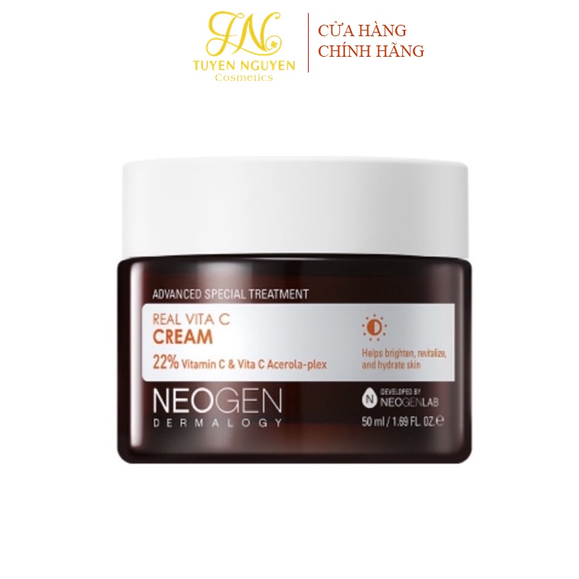 Kem dưỡng vitamin c dưỡng sáng giảm viêm neogen real vita c cream 50ml