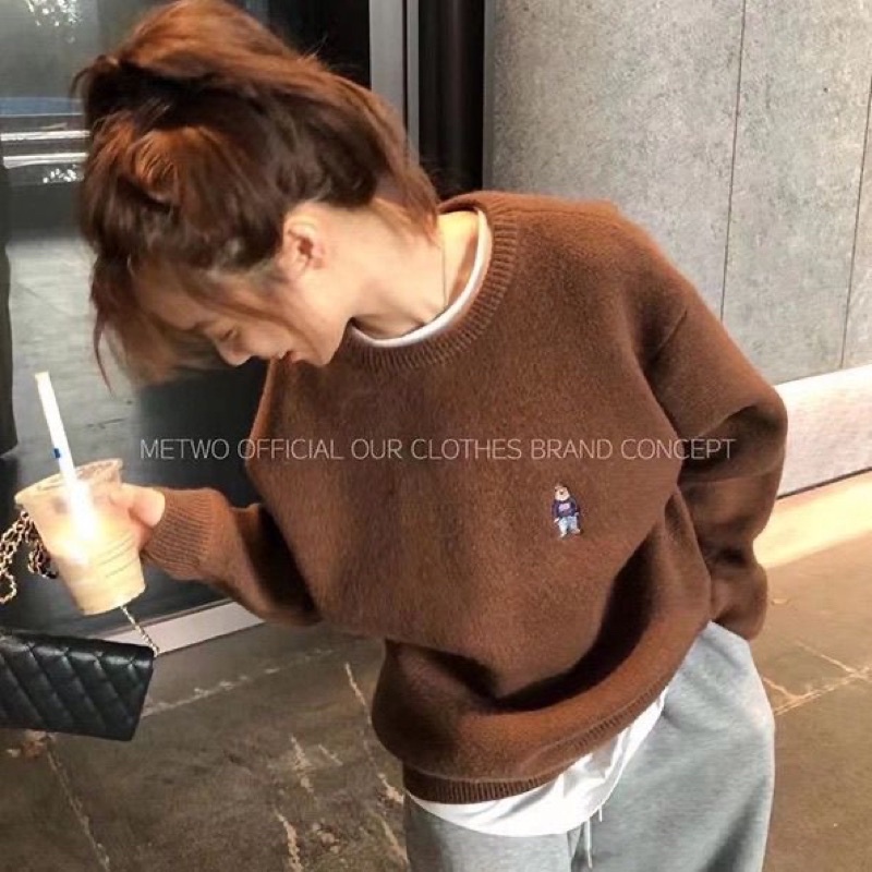 Áo len thêu gấu siêu hot