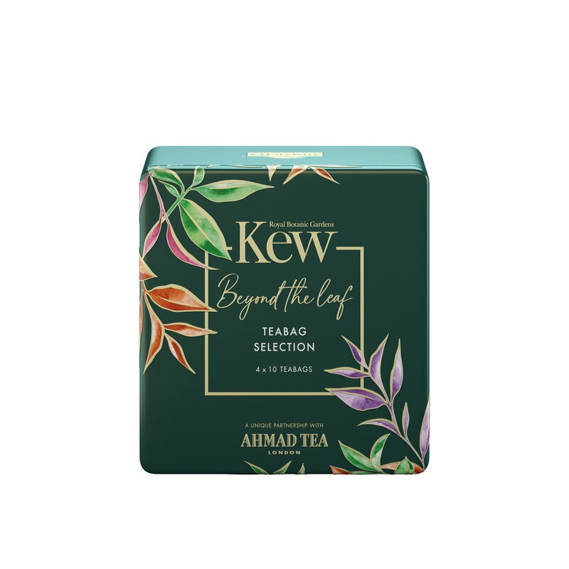 TRÀ AHMAD ANH QUỐC - KEW - BỘ SƯU TẬP 4 VỊ XANH hộp sắt vuông (80g) - Kew Selection