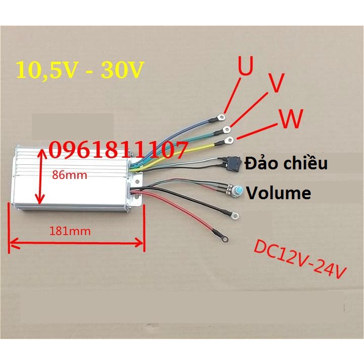 Bộ Điều tốc Động Cơ Brushless BLDC 12V - 24V 30A
