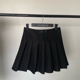 Chân Váy Dạ Nhung Dây Thắt Devonltd