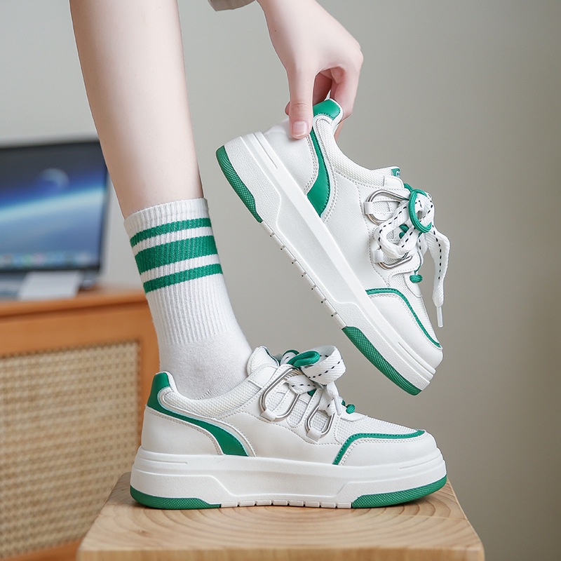 Giày thể thao sneaker nữ đế độn 5p INN-RIN khuyên kim loại 2022