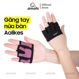 Găng Tay Nửa Bàn,Găng tay nữ tập gym nửa bàn chính hãng Aolikes-111