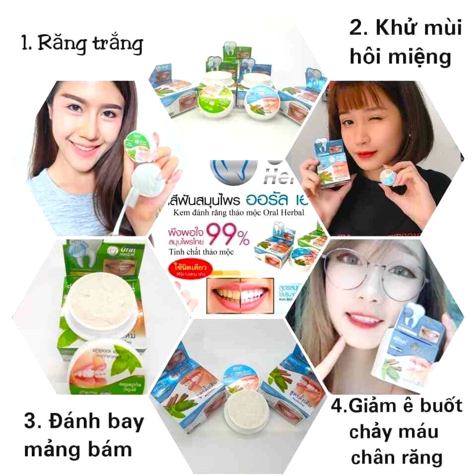 Kem Tẩy Trắng Răng Siêu Cấp Derrich Oral Herbal Thái Lan