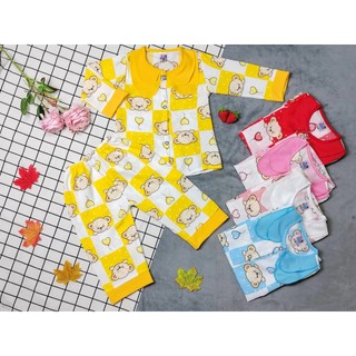 Bộ Pijama Lụa Tay Ngắn Quần Lửng Bé (6-14kg) (giao màu ngẫu nhiên)