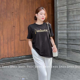 Áo thun chữ cao cấp Joven đen/ trắng
