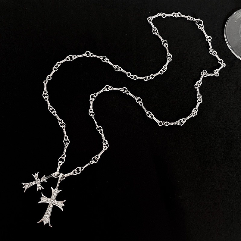 Dây Chuyền Nam Nữ Mặt Chữ Thập LOKI.Accessories Màu Bạc Đẹp Cao Cấp - Vòng Cổ Nam Chất Liệu Titan- Vòng Cổ Dias