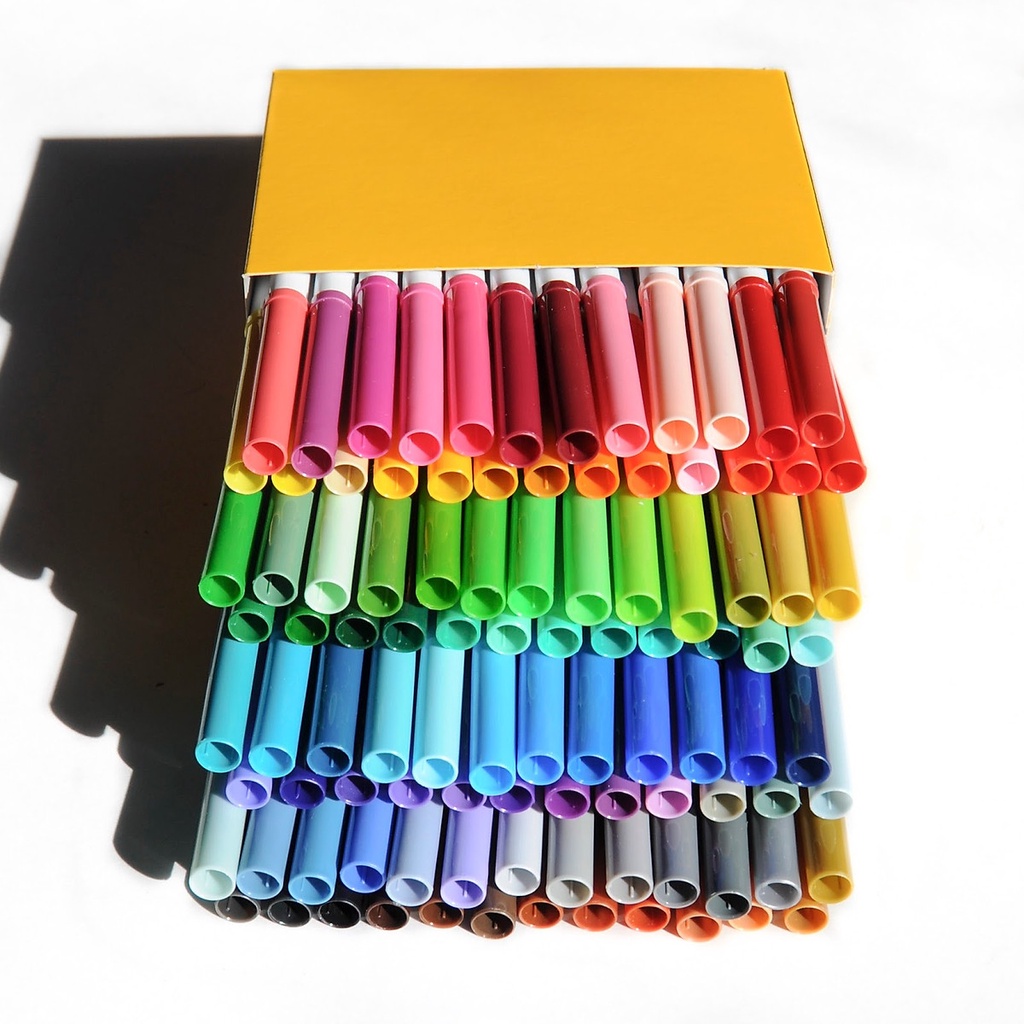 Bộ 100 Bút lông màu Crayola Supertips Washable Marker- 100 màu-  Viết, vẽ nét mảnh - nét đậm, Có thể rửa được