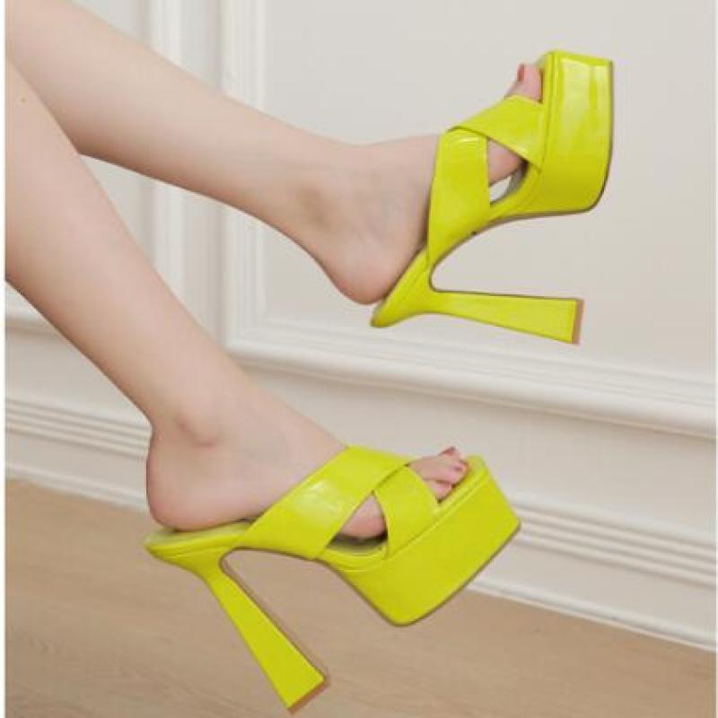Giày Cao Gót Da Bóng Đế Dày Thời Trang Size 35-42